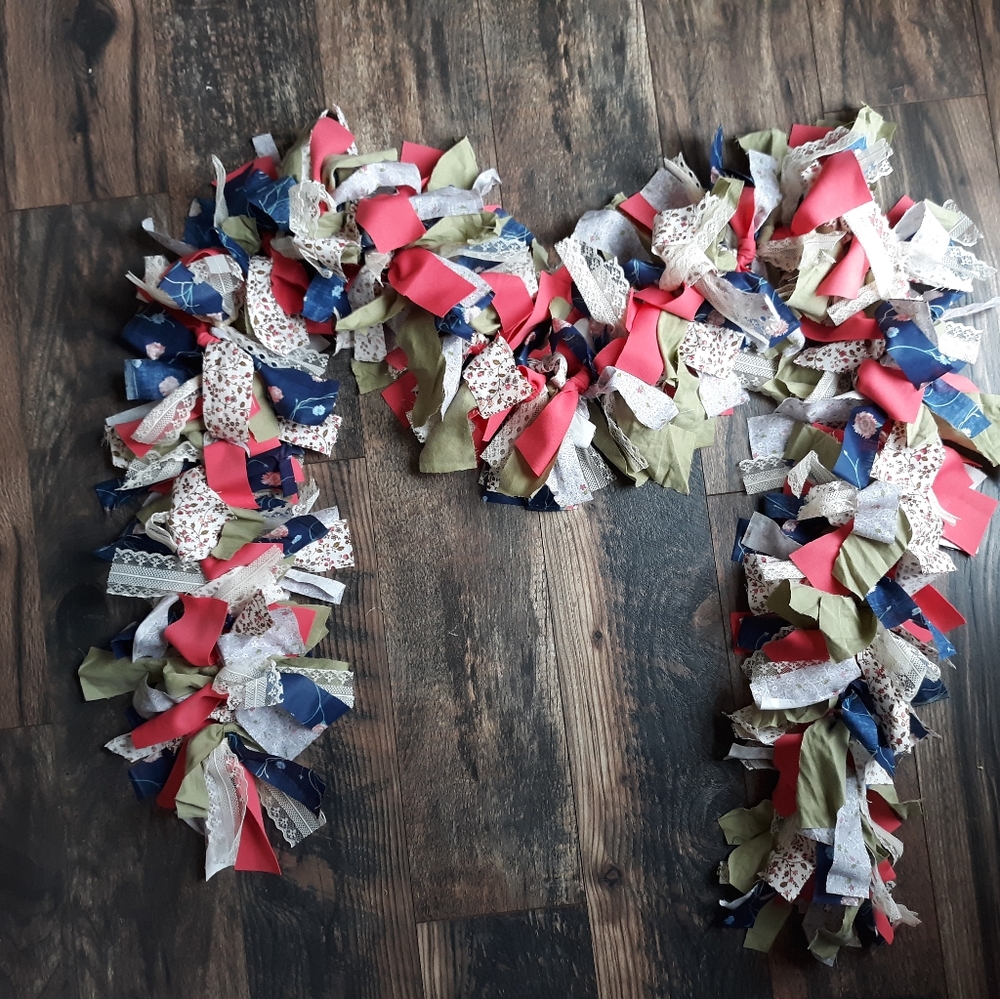 Handmade floral rag Garland
